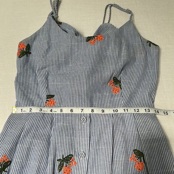 NWT J.O.A. Embroidered Back Tie Midi Dress Size M - Picture 9 of 11